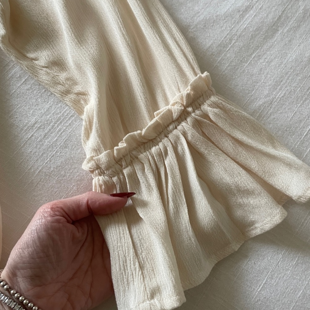 Cream Ruffle Blouse - Picture 7 of 7
